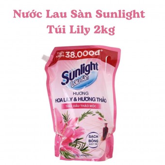 Nước Lau Sàn Sunlight hoa Lily và hương thảo - Túi 3.6kg 